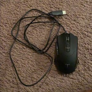 A wired gaming mouse
